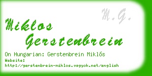 miklos gerstenbrein business card