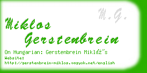 miklos gerstenbrein business card